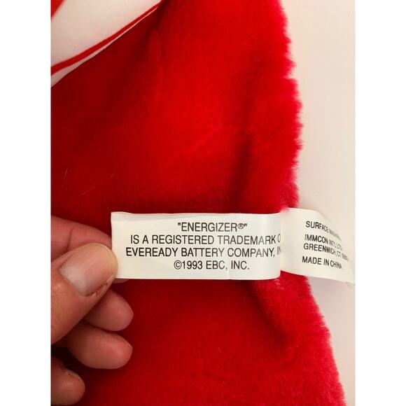 Energizer Battery Plush Christmas Bunny Stocking Large Playing the Drum 1993 - Picture 7 of 12